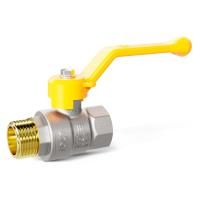 Кран шаровой латунный LD Pride 47.25.В-Н.Р.GAS Ду 25 Ру 40 вн-нр, рычаг