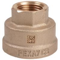 Муфта бронзовая РЕХАУ AURLINE редукционная Rp1" x Rp1/2", RX+