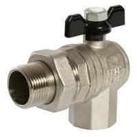Кран VRT шаровой со сгоном угловой 1" бабочка