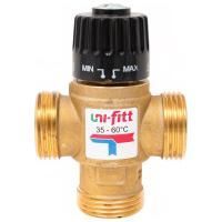 Клапан Uni-Fitt Н 1" термосмесительный 35-60 гр., смешение боковое, латунный