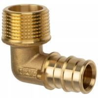 Угольник Usystems с наружной резьбой латунный для труб PE-Xa 25-R3/4"НР, тип 1