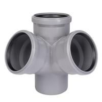 Крестовина Ostendorf 110/110/110х67 угловая HTED Внутр.кан. PPS серый