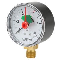 Манометр Gappo радиальный с указателем предела 1/4" x 6 бар