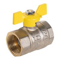 Кран шаровой латунный LD Pride 47.25.В-В.Б GAS Ду25 Ру40 (бабочка)