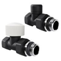 Набор термостатический прямой Royal Thermo Design 1/2"М30х1,5 (Черный)