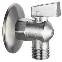 Кран VIEIR шаровый угловой 1/2"x1/2" матовый хром. с отражателем (80/20) VER33