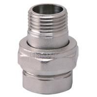 Соединитель VIEIR прямой, разъемный (американка), конусный ВН 11/2" никел. HJKN77