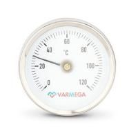 Термометр VARMEGA биметаллич. накладной 63 мм, 120гр.С, с пружиной, VMMT05-635000