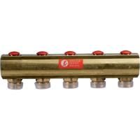 Коллектор Giacomini с отсечными клапанами 1" x 3/4"E /5, R553SY045