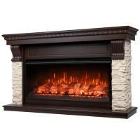 Каминокомплект: Очаг Royal Thermo Aurora RTFP/P-AR40LS, портал Michigan 40 камень мол., шпон т.дуб