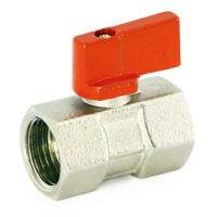 Кран Uni-Fitt шаровой мини ВВ 1/2" флажок красный металл