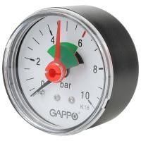 Манометр Gappo аксиальный с указателем предела 1/4" x 6 бар