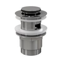 Водослив AlcaPlast для умывальника click/clack 5/4", цельномет. с большой заглушкой A390