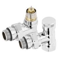 Набор термостатический для радиатора угловой ROYAL THERMO Design 1/2" Click (Хром)