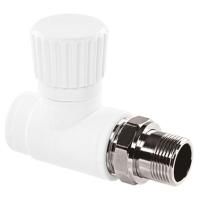 Вентиль TEBO бел. PP-R для радиаторов прямой 1v 20х1/2" (10/60), арт. 030060401