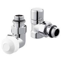 Набор термостатический для радиатора трехосевой Royal Thermo Design 1/2"М30х1,5 (Хром)