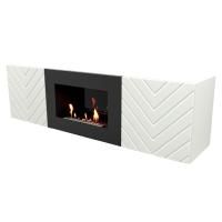 Тумба с биокамином Firelight BFP/P-1400V белая