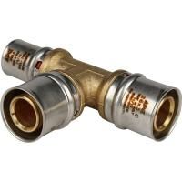 Тройник переходной 26х26х20 для металлопластиковых труб прессовой, SFP-0005-262620 STOUT